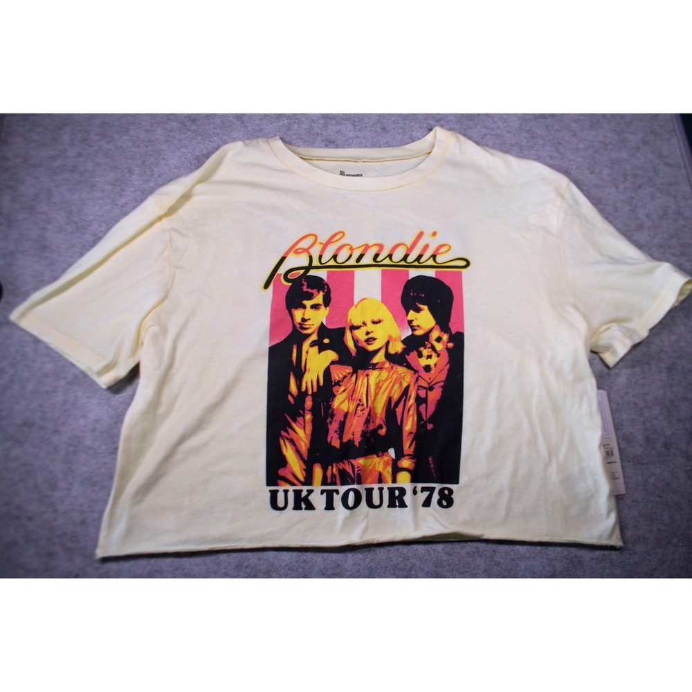 Women's No boundaries Blonde UK tour boyfriend tee size M (8-10) yellow
